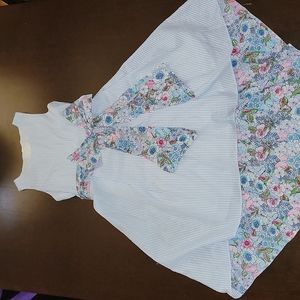 Striped with Floral Underlining Hi Low Party Event Dress Size 8